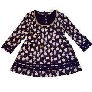 Egg Baby by Susan Lazar Boutique Purple Sheep Print Dress 18-24 Months